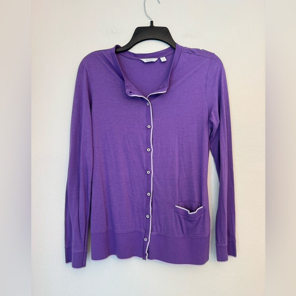 Lady Hagen Pima Cotton Button Down Golf Cardigan - Size Small